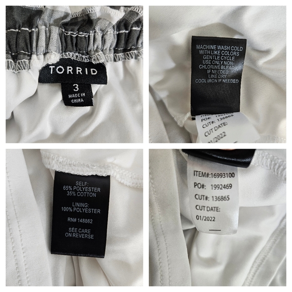 Torrid Midi Dress Womens Size 3X Gingham Plaid Peasant Off-Shoulder Seersucker - Picture 14 of 16